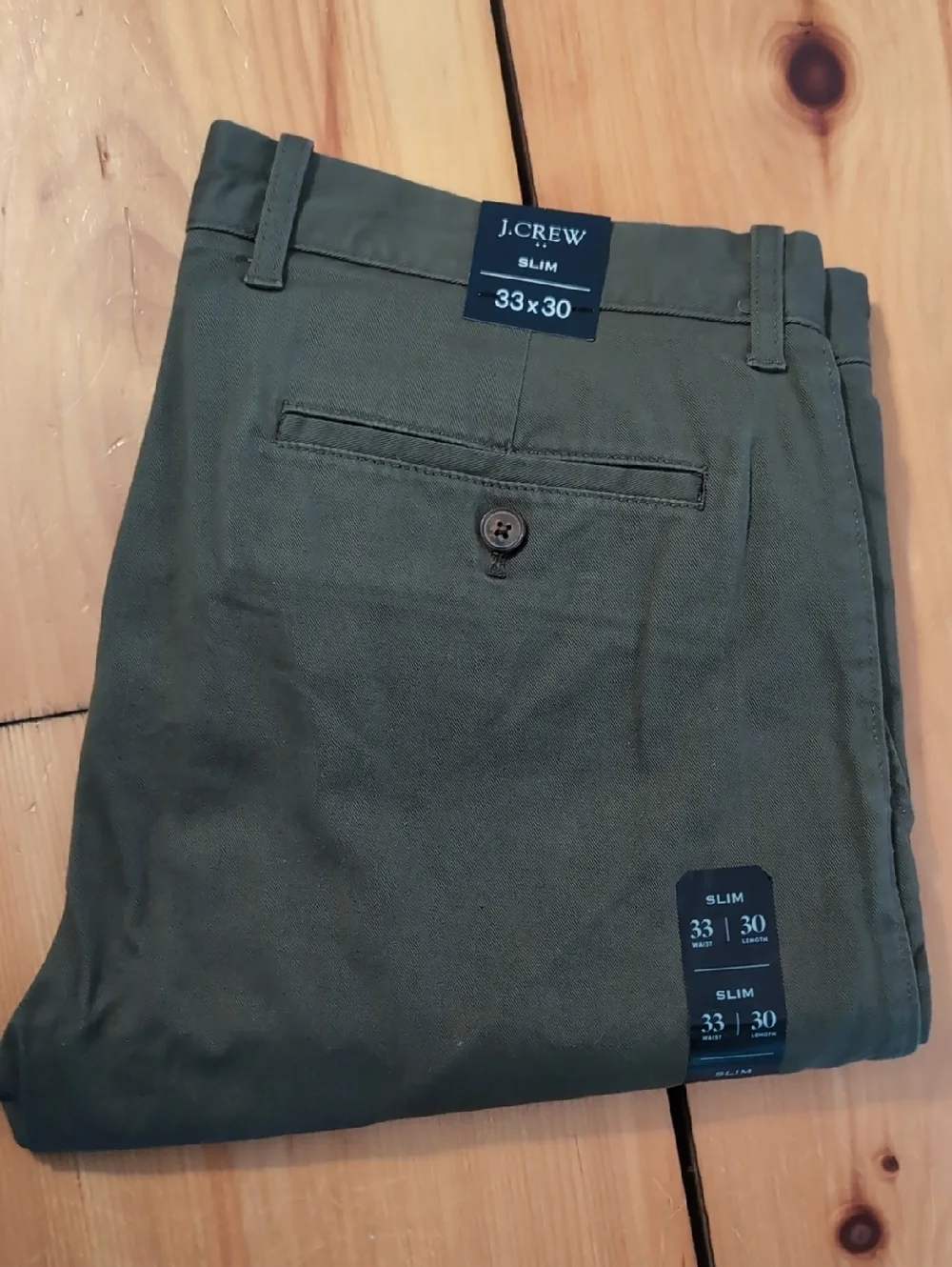 J. Crew Slim Chinos in Olive